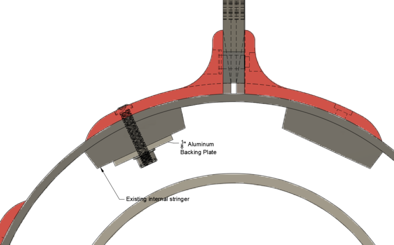 Swept Delta Split Bracket - Laminate 19