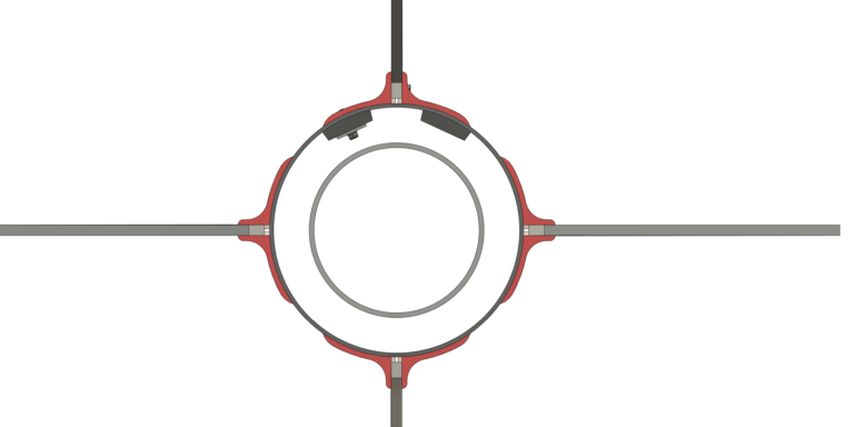 Swept Delta Split Bracket - Laminate 4